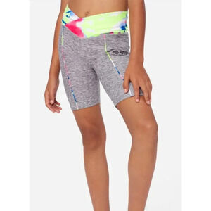 Justice Girls NWT Sport Tie-Dye Bike Shorts - Cat Dye Grey / MEDIUM Size 10